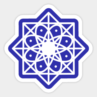 Geometric snowflake Sticker